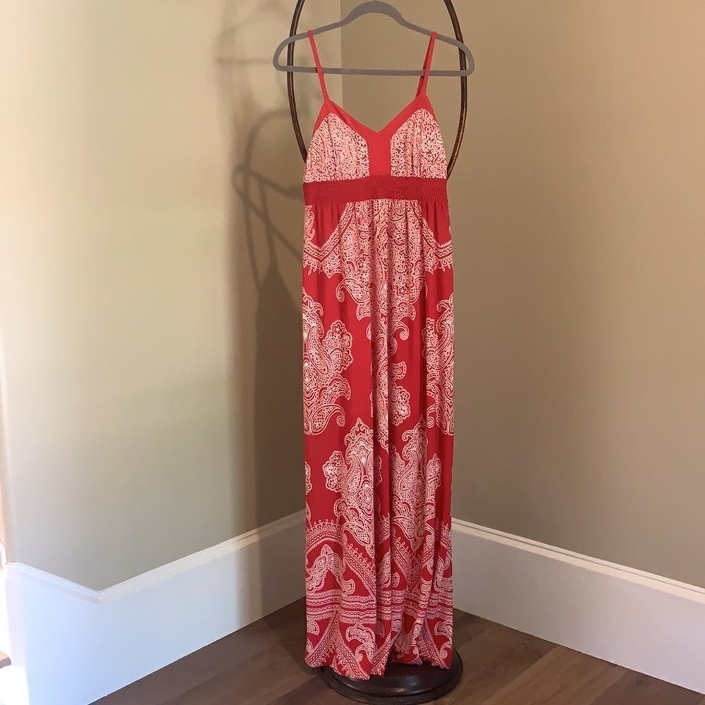 Red Paisley Long Sundress